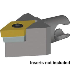Kennametal - Neutral Cut, Size KM20, DC..150408 & DC..432 Insert Compatiblity, External Modular Turning & Profiling Cutting Unit Head - 30mm Head Length, Series KM Micro - Eagle Tool & Supply