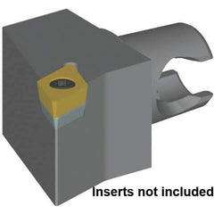Kennametal - Right Hand Cut, Size KM20, DC.. 11T30.. & DC.. 32.52 Insert Compatiblity, External Modular Turning & Profiling Cutting Unit Head - 17mm Ctr to Cutting Edge, 25mm Head Length, Series KM Micro - Eagle Tool & Supply