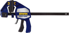 Irwin - 6" Capacity, 3-5/8" Throat Depth Carbon Steel Bar Clamp - 600 Lb Clamping Pressure, 377.83mm Max Spread - Eagle Tool & Supply