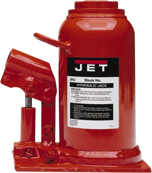 Jet - Manual Bottle, Screw, Ratchet & Hydraulic Jacks Type: Hydraulic Bottle Jack Load Capacity (Ton): 22-1/2 (Inch) - Eagle Tool & Supply