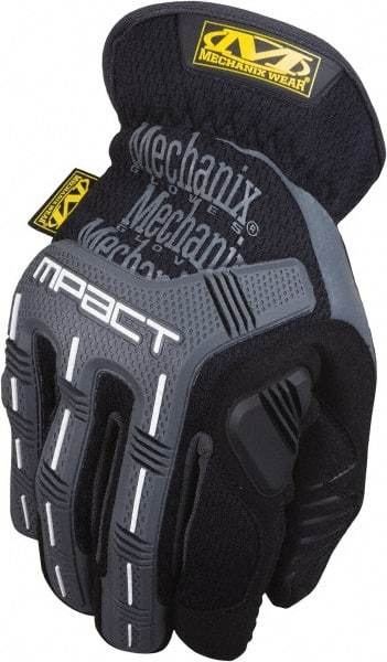 Mechanix Wear - Size M (9) Synthetic Synthetic Leather Work Gloves - For General Purpose, Uncoated, Slip-On Cuff, Full Fingered, Black, Paired - Eagle Tool & Supply