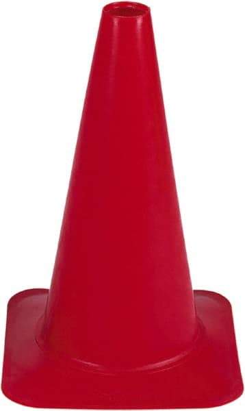 PRO-SAFE - 18" High, Red Sport Traffic Cone - 12" Base Width, 2.5 Lb - Eagle Tool & Supply
