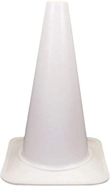PRO-SAFE - 18" High, White Sport Traffic Cone - 12" Base Width, 2.5 Lb - Eagle Tool & Supply