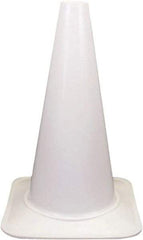 PRO-SAFE - 18" High, White Sport Traffic Cone - 12" Base Width, 2.5 Lb - Eagle Tool & Supply