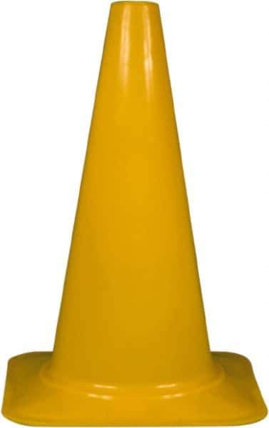 PRO-SAFE - 18" High, Yellow Sport Traffic Cone - 12" Base Width, 2.5 Lb - Eagle Tool & Supply