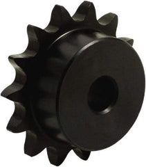 Tritan - 22 Teeth, 1/4" Chain Pitch, Chain Size 25, Plain Bore Sprocket - 1/4" Bore Diam, 1.757" Pitch Diam, 1.89" Outside Diam - Eagle Tool & Supply