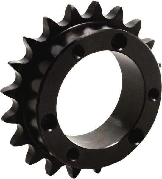 Tritan - 17 Teeth, 3/4" Chain Pitch, Chain Size 60, QD Sprocket - 4.082" Pitch Diam, 4.449" Outside Diam - Eagle Tool & Supply