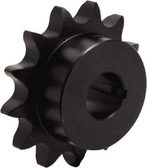 Tritan - 14 Teeth, 3/4" Chain Pitch, Chain Size 60, Finished Bore Sprocket - 3.371" Pitch Diam, 3.74" Outside Diam - Eagle Tool & Supply