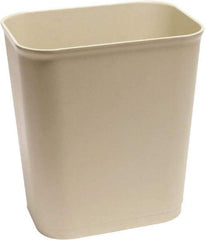 O-Cedar - 14 Qt Beige Rectangle Trash Can - Plastic, None Graphic, 12-1/2" High x 11" Long x 7-7/8" Wide, Lid Not Included - Eagle Tool & Supply