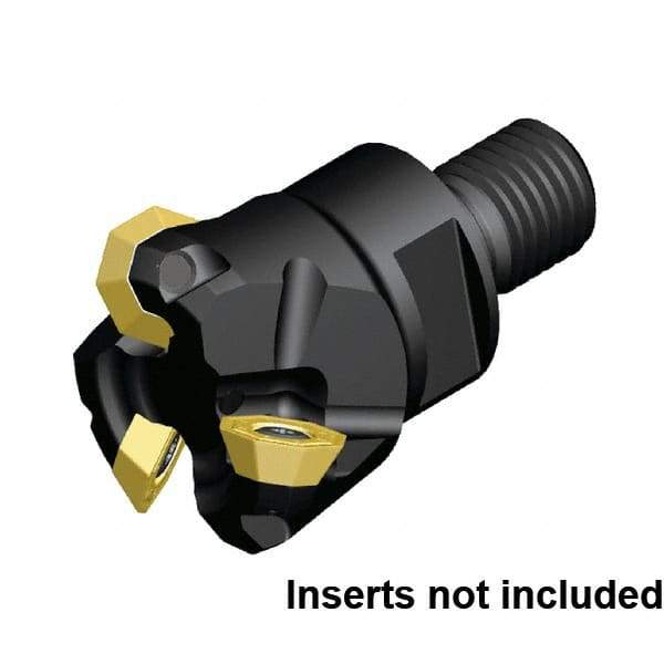 Kennametal - 32mm Cut Diam, 3.5mm Max Depth of Cut, 64mm OAL, Indexable Chamfer & Angle End Mill - OFPT06L5AFENGB Insert Style, Modular Connection Shank, 45° Lead Angle, Through Coolant - Eagle Tool & Supply