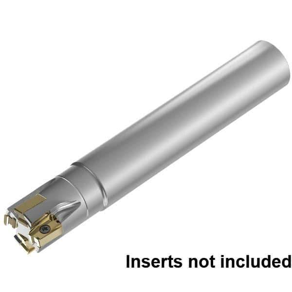 Kennametal - 40mm Cut Diam, 15.5mm Max Depth of Cut, 32mm Shank Diam, 200mm OAL, Indexable Square Shoulder End Mill - LNGU15T608SRGE Inserts, Cylindrical Shank, 0° Lead Angle, Through Coolant, Series MILL 4-15 - Eagle Tool & Supply