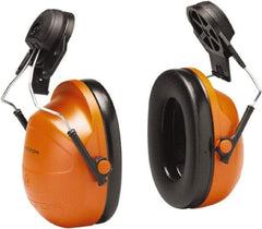 3M - Hard Hat Cap Mounted Orange Foam Cushion Earmuffs - 28 NRR Rating - Eagle Tool & Supply