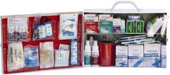 Medique - 435 Piece, 100 Person, Industrial First Aid Kit - 15" Wide x 4-5/8" Deep x 10-1/4" High, Metal Cabinet - Eagle Tool & Supply