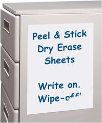 C-LINE - 11" High x 8-1/2" Wide Peel & Stick Dry Erase Sheets - Laminated - Eagle Tool & Supply