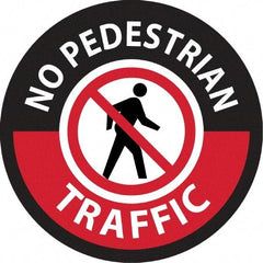 NMC - "No Pedestrian Traffic", 36" Long x 36" Wide, Sportwalk Safety Sign - Rectangle, 0.005" Thick, Use for Workplace/Safety - Eagle Tool & Supply