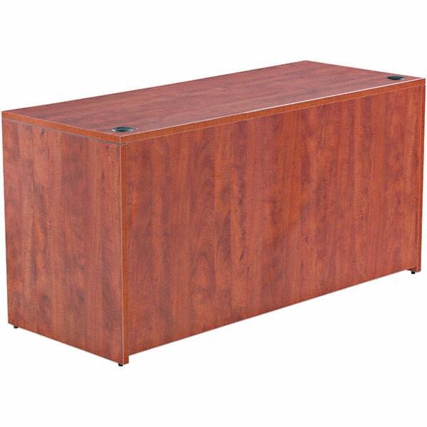 ALERA - 59.13" Long x 29.63" High x 23.63" Deep, Credenza - Medium Cherry, Woodgrain Laminate - Eagle Tool & Supply