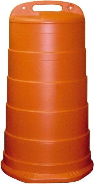PRO-SAFE - 40" High x 36" Wide Reflective Channelizer Drum - High Density Polyethylene (HDPE), 10 Lbs, Orange - Eagle Tool & Supply