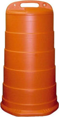 PRO-SAFE - 40" High x 36" Wide Reflective Channelizer Drum - High Density Polyethylene (HDPE), 10 Lbs, Orange - Eagle Tool & Supply