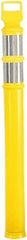 PRO-SAFE - 46" High x 4" Wide Reflective Delineator Post - High Density Polyethylene (HDPE), 3 Lbs, Yellow - Eagle Tool & Supply
