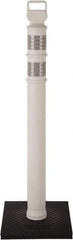 PRO-SAFE - 46" High x 4" Wide Reflective Delineator Post - High Density Polyethylene (HDPE), 3 Lbs, White - Eagle Tool & Supply
