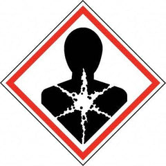NMC - Hazardous Materials Label, Header: Health Hazard - Legend: GHS - Graphic, English, Black & Red, 4" Long x 4" High, No Coating - Eagle Tool & Supply