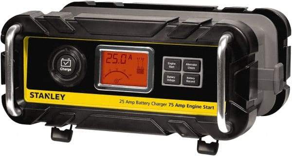 Stanley - 12 Volt Automatic Charger/Maintainer - 25 Amps, 75 Starter Amps - Eagle Tool & Supply