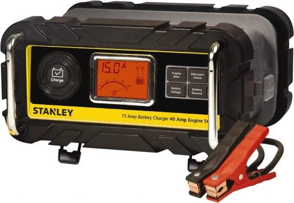 Stanley - 12 Volt Automatic Charger/Maintainer - 15 Amps, 40 Starter Amps - Eagle Tool & Supply