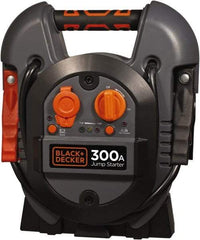 Black & Decker - 12 Volt Jump Starter - 300 Amps, 600 Peak Amps - Eagle Tool & Supply