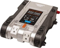 Stanley - 12 VDC Input, 120 VAC Output, 500 Peak Wattage, Power Inverter - 500 Watt Continuous Output Power - Eagle Tool & Supply