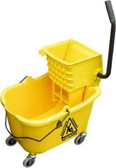 O-Cedar - 33 Qt Plastic Bucket & Wringer - 34" Long x 22" High x 15" Wide, Yellow - Eagle Tool & Supply