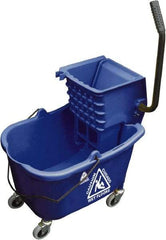 O-Cedar - 33 Qt Plastic Bucket & Wringer - 22" Long x 34" High x 15" Wide, Blue - Eagle Tool & Supply