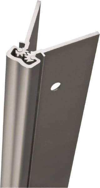Stanley - 119" Long x 5" Wide, Aluminum Continuous Hinge - 0.11" Thick, With Holes - Eagle Tool & Supply