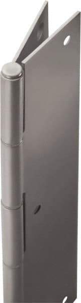 Stanley - 86" Long x 5" Wide, 22" Knuckle, Stainless Steel Continuous Hinge - 0.75" Thick, With Holes - Eagle Tool & Supply