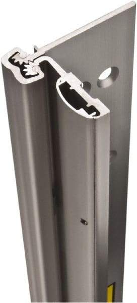Stanley - 83" Long x 4" Wide, Aluminum Continuous Hinge - 0.11" Thick, With Holes - Eagle Tool & Supply