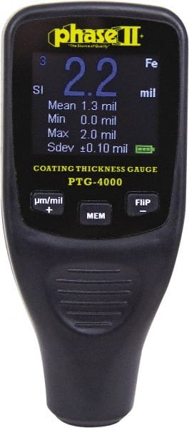 Phase II - Coating Thickness Gages Maximum Thickness Measurement (mil): 50.00 Minimum Thickness Measurement (mil): 0.10 - Eagle Tool & Supply