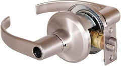 Stanley - Grade 2 Office Lever Lockset - 2-3/8 & 2-3/4" Back Set, Brass Alloy, Satin Nickel Finish - Eagle Tool & Supply