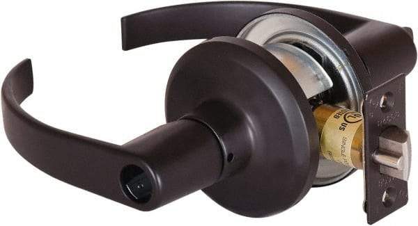 Stanley - Grade 2 Office Lever Lockset - 2-3/8 & 2-3/4" Back Set, Brass Alloy, Oil Rubbed Bronze Finish - Eagle Tool & Supply