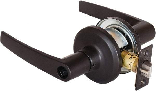 Stanley - Grade 2 Office Lever Lockset - 2-3/8 & 2-3/4" Back Set, Brass Alloy, Oil Rubbed Bronze Finish - Eagle Tool & Supply