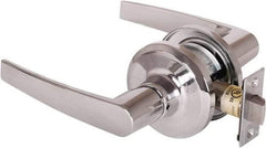 Stanley - Grade 2 Passage Lever Lockset - 2-3/8 & 2-3/4" Back Set, Keyless Cylinder, Brass Alloy, Bright Chrome Finish - Eagle Tool & Supply