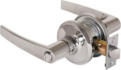 Stanley - Grade 2 Privacy Lever Lockset - 2-3/8 & 2-3/4" Back Set, Keyless Cylinder, Brass Alloy, Bright Chrome Finish - Eagle Tool & Supply