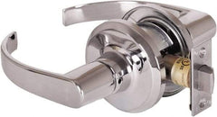 Stanley - Grade 2 Passage Lever Lockset - 2-3/8 & 2-3/4" Back Set, Keyless Cylinder, Brass Alloy, Bright Chrome Finish - Eagle Tool & Supply