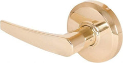 Stanley - Grade 2 Dummy Lever Lockset - 2-3/4" Back Set, Keyless Cylinder, Brass Alloy, Bright Brass Finish - Eagle Tool & Supply