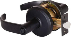 Stanley - Grade 2 Entrance Lever Lockset - 2-3/4" Back Set, Key In Lever Cylinder, Brass Alloy, Oil Rubbed Bronze Finish - Eagle Tool & Supply