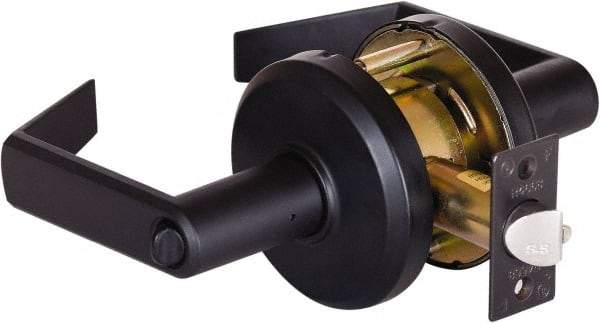 Stanley - Grade 2 Entrance Lever Lockset - 2-3/4" Back Set, Key In Lever Cylinder, Brass Alloy, Oil Rubbed Bronze Finish - Eagle Tool & Supply