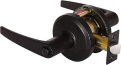 Stanley - Grade 2 Privacy Lever Lockset - 2-3/4" Back Set, Keyless Cylinder, Brass Alloy, Oil Rubbed Bronze Finish - Eagle Tool & Supply