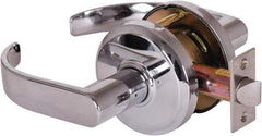 Stanley - Grade 2 Passage Lever Lockset - 2-3/4" Back Set, Keyless Cylinder, Brass Alloy, Bright Chrome Finish - Eagle Tool & Supply