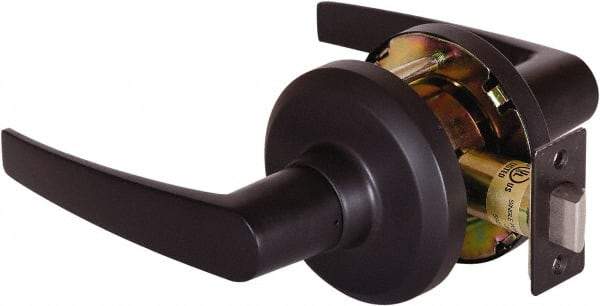 Stanley - Grade 2 Passage Lever Lockset - 2-3/4" Back Set, Keyless Cylinder, Brass Alloy, Oil Rubbed Bronze Finish - Eagle Tool & Supply