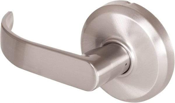 Stanley - Grade 2 Dummy Lever Lockset - 2-3/4" Back Set, Keyless Cylinder, Brass Alloy, Nickel Finish - Eagle Tool & Supply