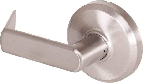 Stanley - Grade 2 Dummy Lever Lockset - 2-3/4" Back Set, Keyless Cylinder, Brass Alloy, Nickel Finish - Eagle Tool & Supply