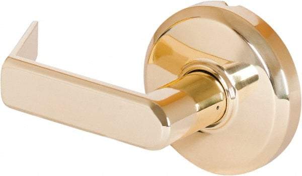 Stanley - Grade 2 Dummy Lever Lockset - 2-3/4" Back Set, Keyless Cylinder, Brass Alloy, Bright Brass Finish - Eagle Tool & Supply